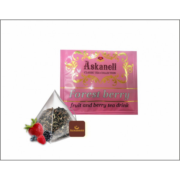 Forest berry fruit and berry tea drink